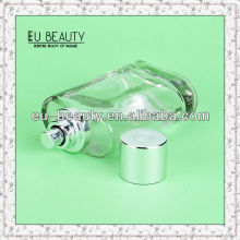 Perfume de forma cuadrada botella de vidrio 100ml con pulverizador